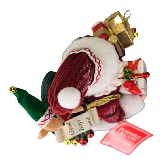 Dept 56 Possible Dreams Santa Claus Reindeer Ride Fabric Clothtique Holiday Xmas - Picture 9 of 10